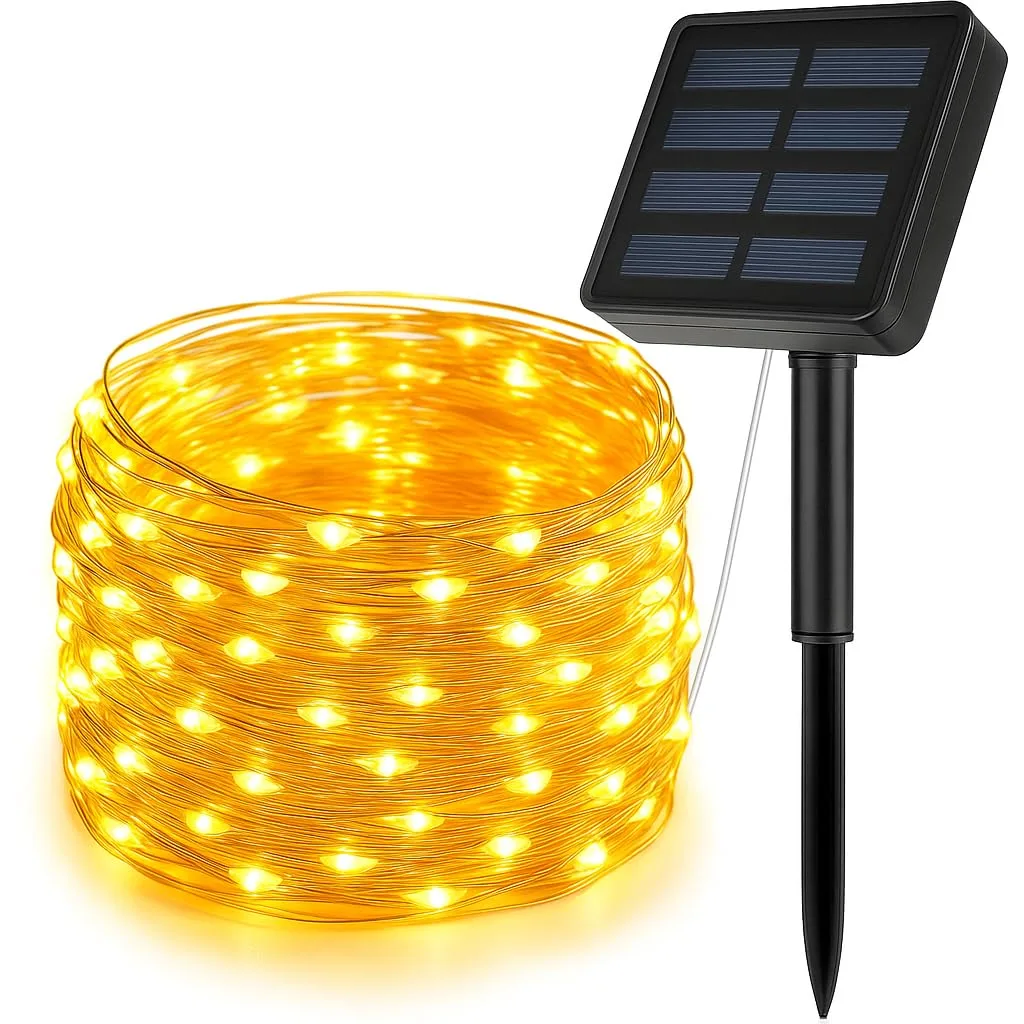 CBK Solar Fairy String Light – 200 LEDs, 22 Meter Copper Wire, IP65 Waterproof, 8 Modes for Garden, Balcony, Diwali & Christmas Decor