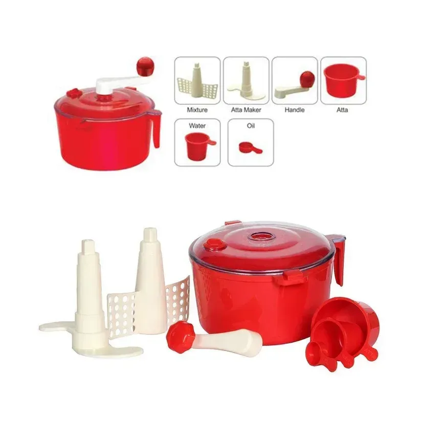 Atta Maker – Manual Dough Maker Machine with Measuring Cup, Easy Dough Kneader for Chapati, Roti & Bread